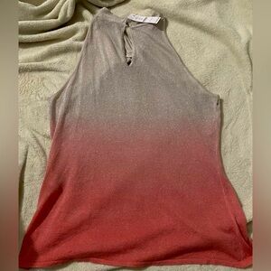 White House black market Ombré Halter Pullover size L